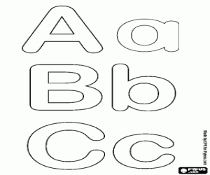 Alfabeto De Bolha Letras A B C Para Colorir E Imprimir