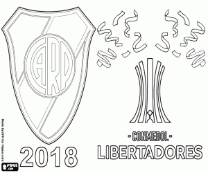 River Plate Campe O Da Libertadores Para Colorir E Imprimir